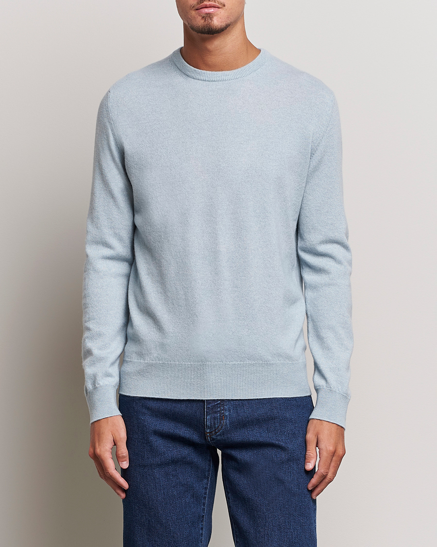 Herren | Kaschmirpullover | Zegna | Oasi Cashmere Crew Neck Light Blue