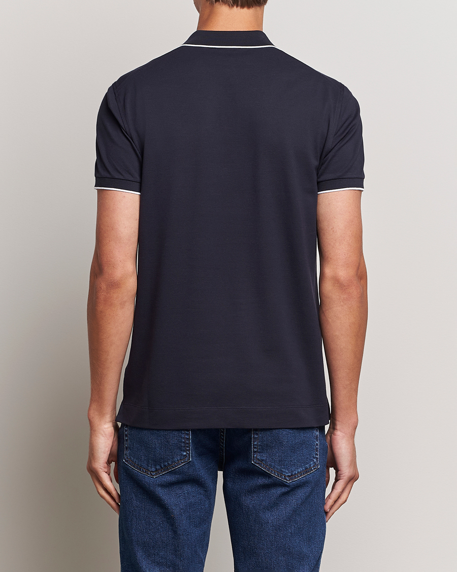 Herren | Poloshirt | Zegna | Short Sleeve Cotton Piquet Navy