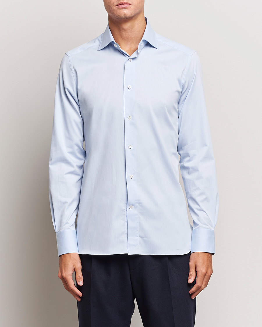 Herren | Quiet Luxury | Zegna | Slim Fit Dress Shirt Light Blue