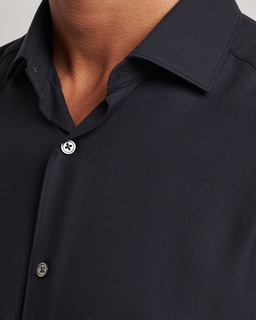 Herren | Hemden | Zegna | Cotton/Cashmere Casual Shirt Navy