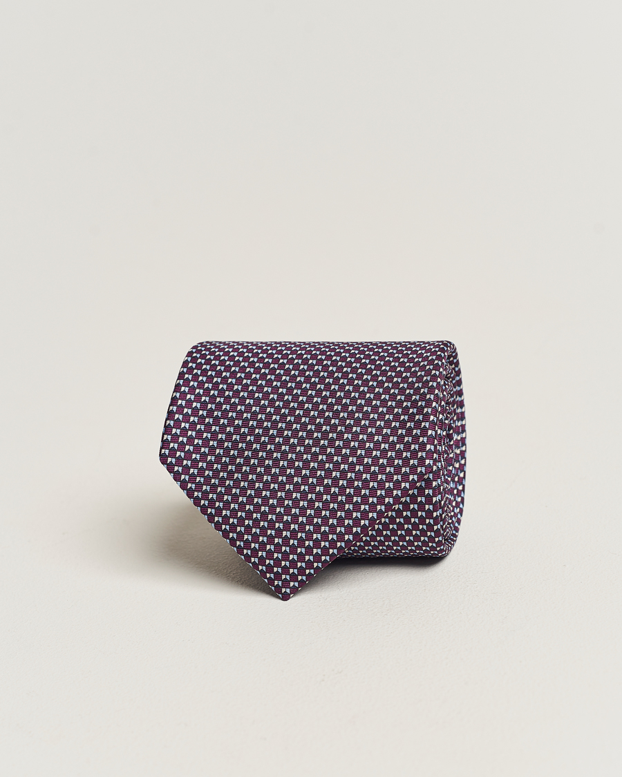 Herren | Zegna Jacquard Silk Tie Purple | Zegna | Jacquard Silk Tie Purple