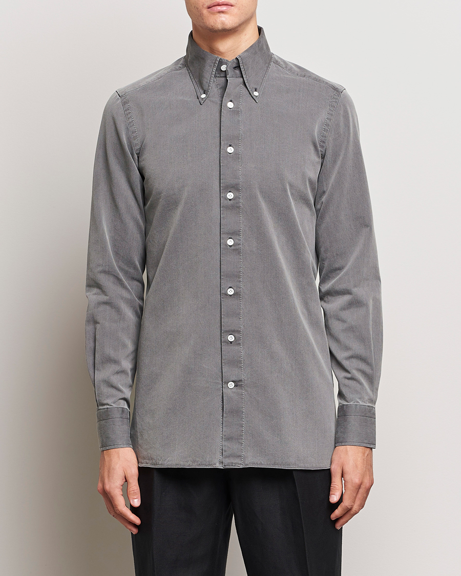 Herren |  | 100Hands | Cloud Washed Denim Shirt Grey