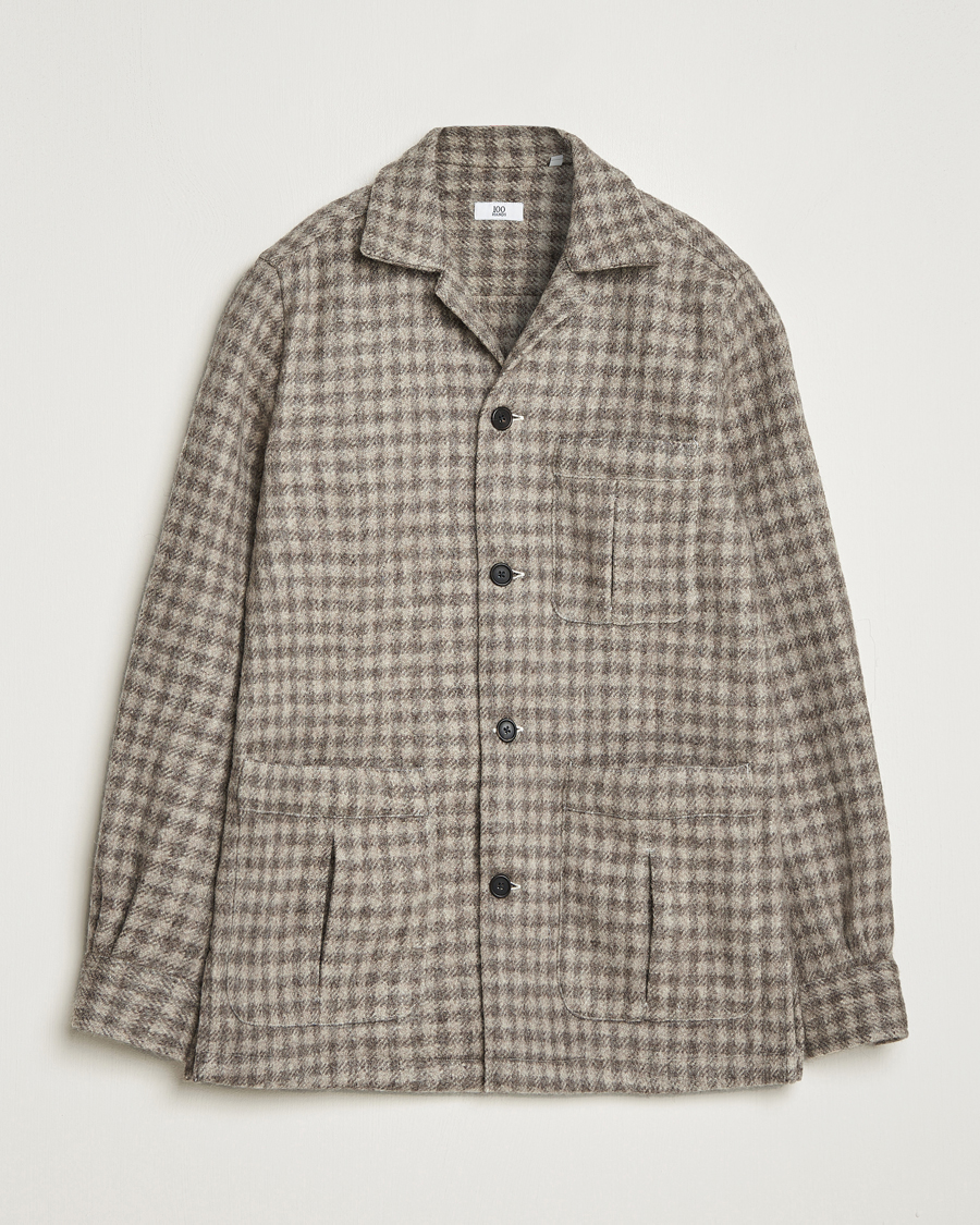Herren | Hemden | 100Hands | Fox Brothers Checked Wool Travellers Jacket Brown