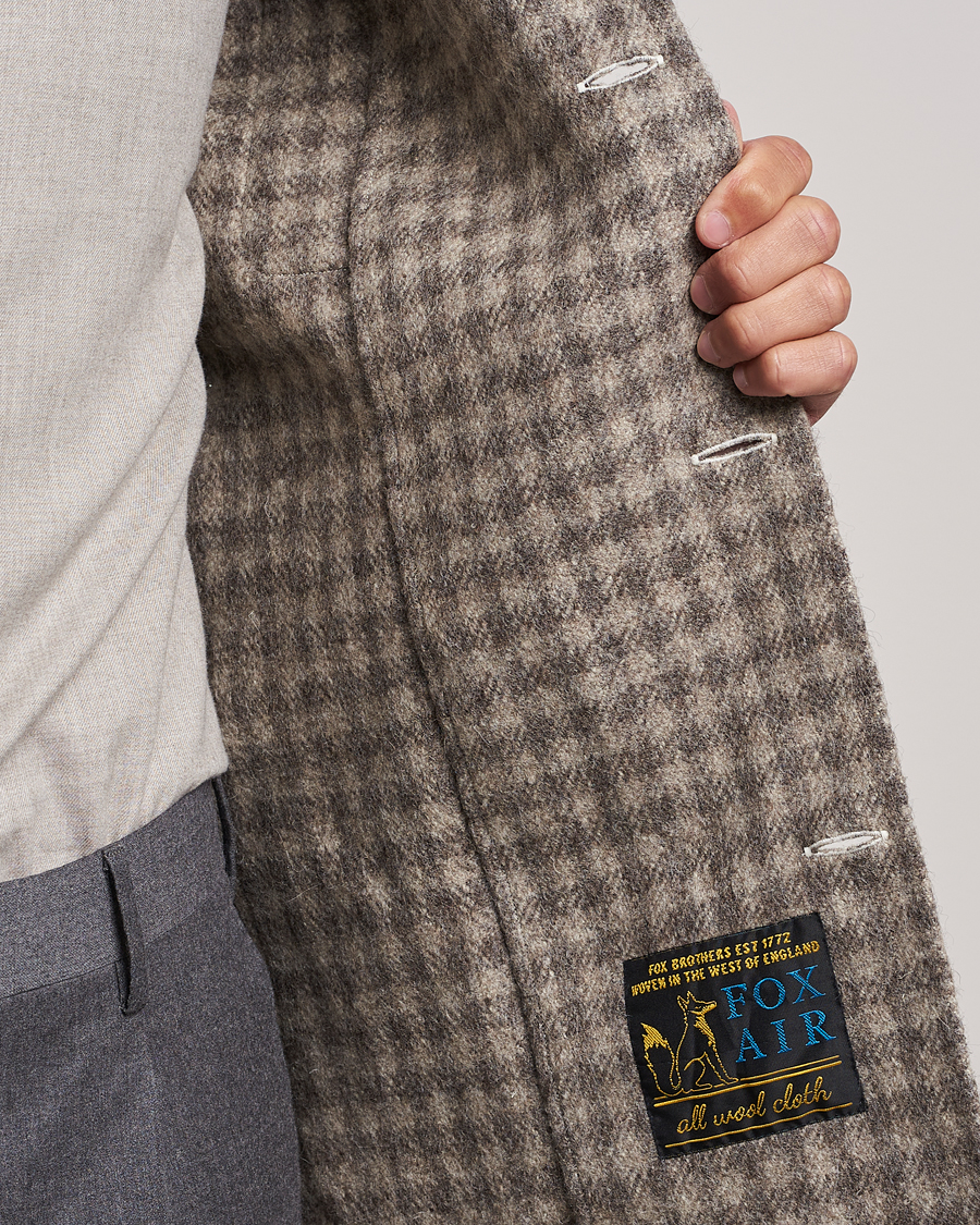 Herren | Hemden | 100Hands | Fox Brothers Checked Wool Travellers Jacket Brown