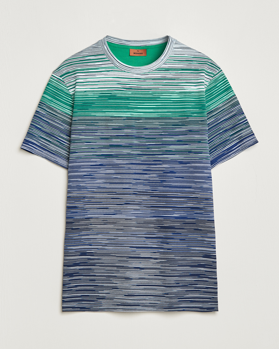 Herren |  | Missoni | Space Dyed Degrade T-Shirt Blue/Green