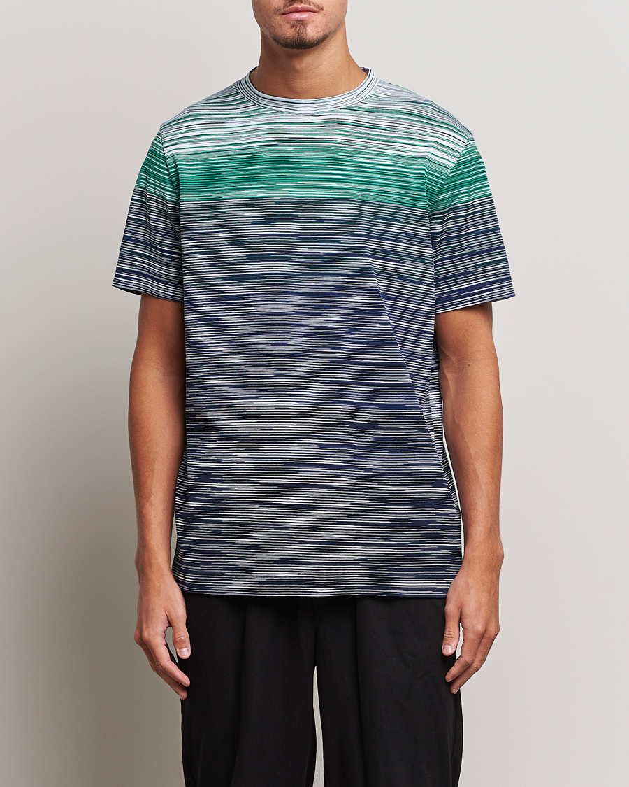 Herren | Missoni | Missoni | Space Dyed Degrade T-Shirt Blue/Green