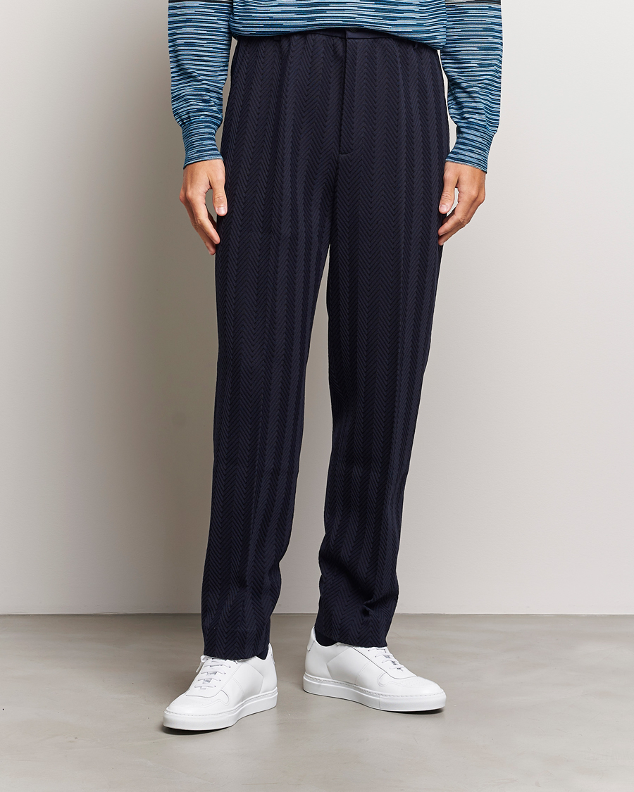 Herren | Missoni | Missoni | Tonal Zig-Zag Trousers Navy