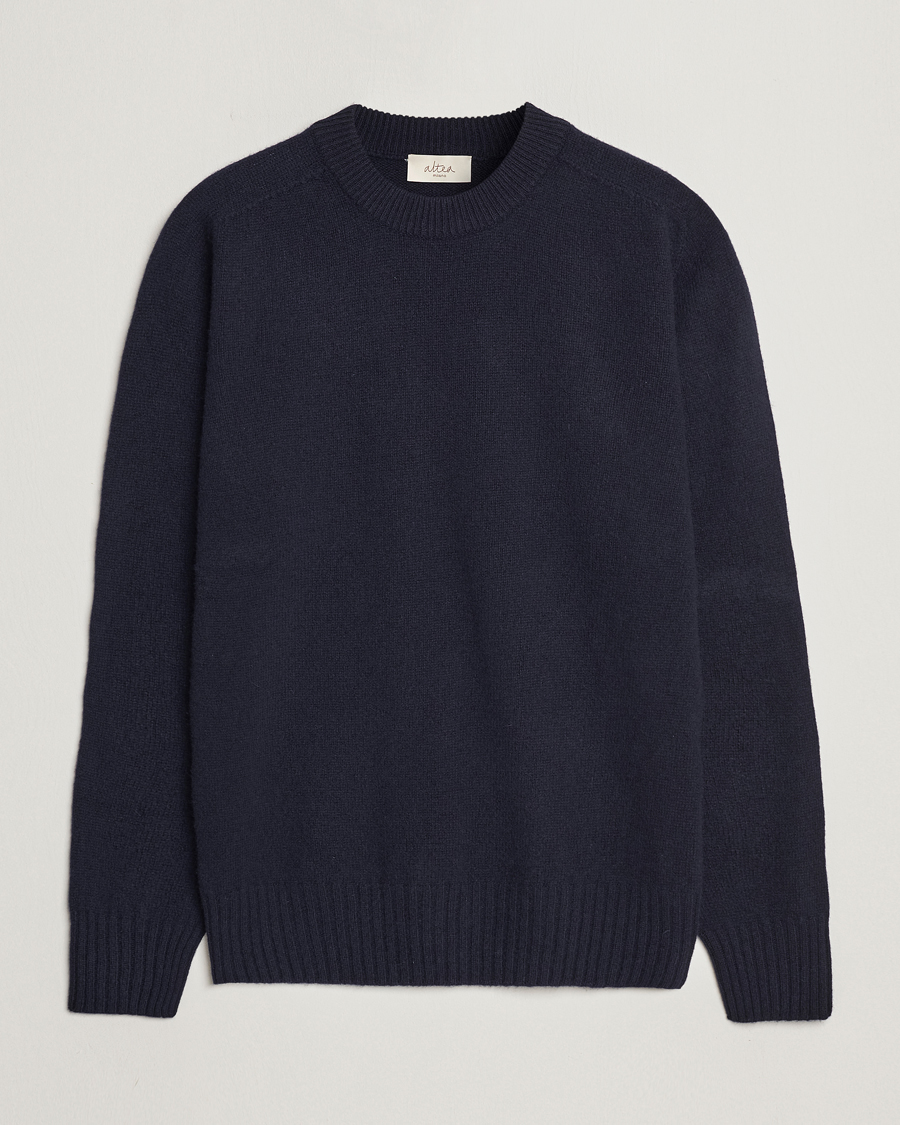 Herren | | Altea | Wool/Cashmere Crew Neck Pullover Navy