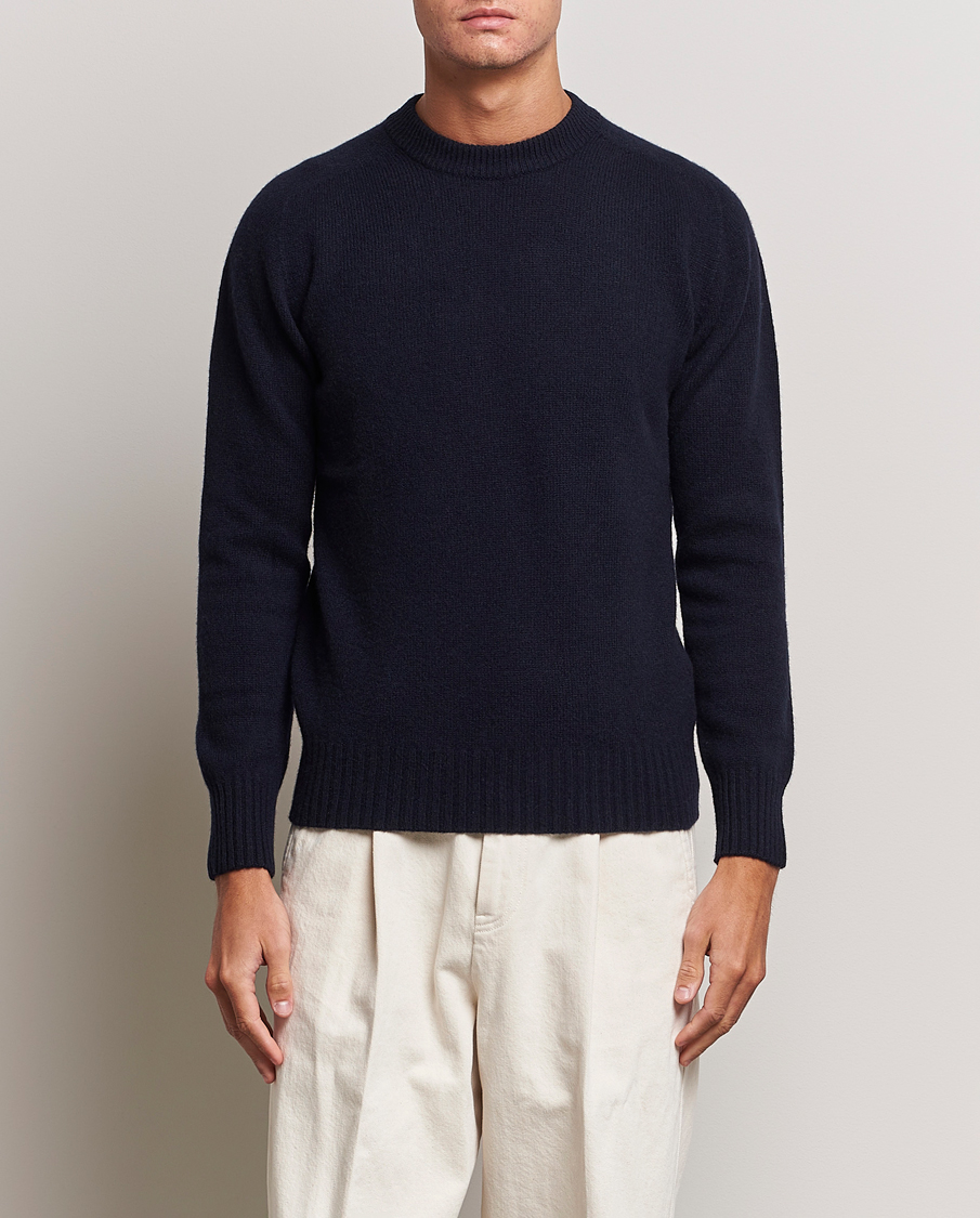 Herren | Pullover | Altea | Wool/Cashmere Crew Neck Pullover Navy