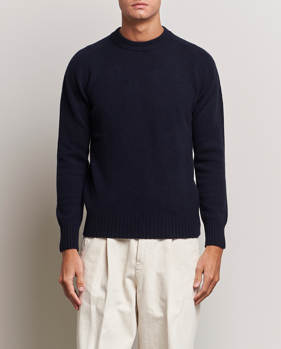 Herren | | Altea | Wool/Cashmere Crew Neck Pullover Navy