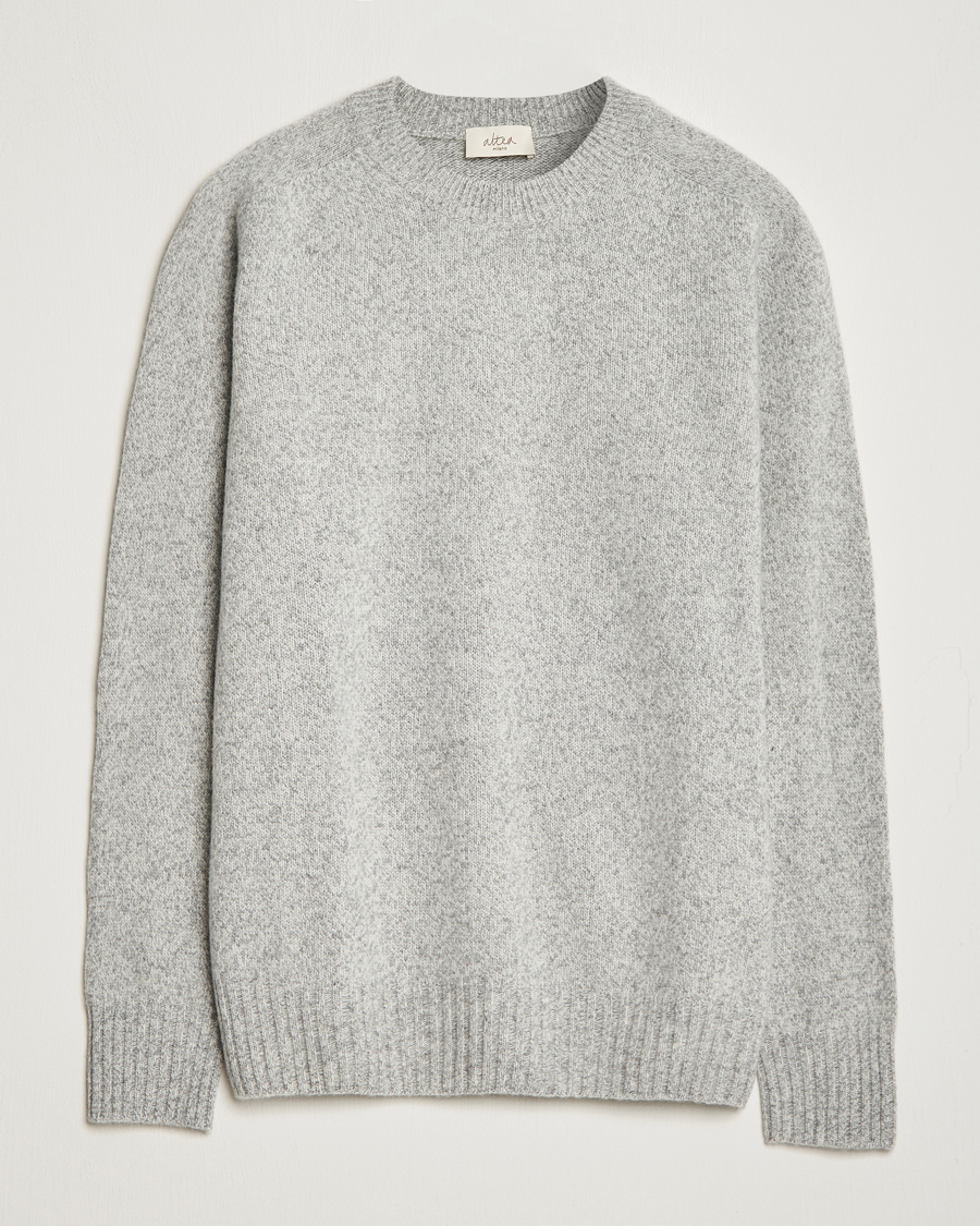 Herren | Pullover | Altea | Wool/Cashmere Crew Neck Pullover Grey Melange