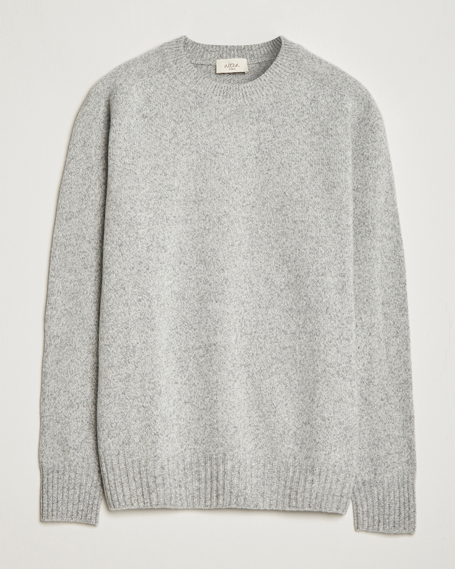 Herren | | Altea | Wool/Cashmere Crew Neck Pullover Grey Melange
