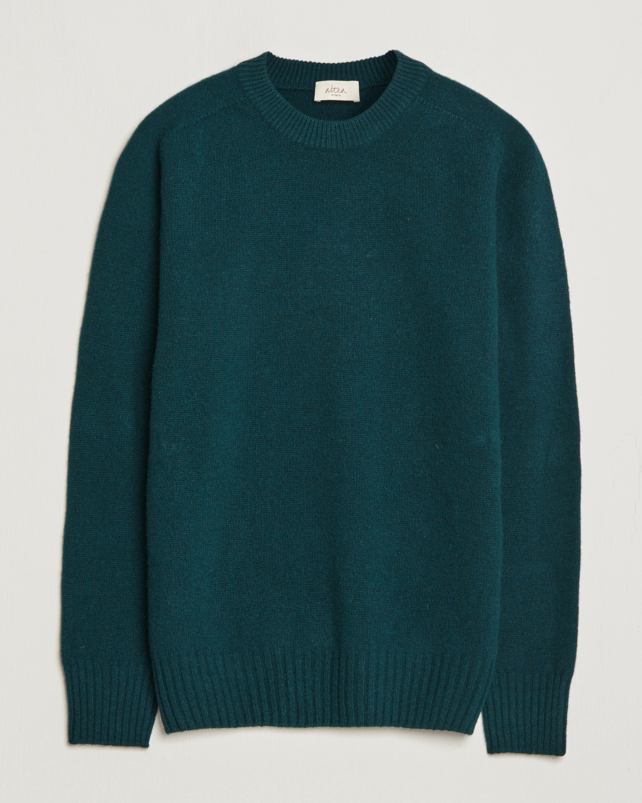 Herren | Altea | Altea | Wool/Cashmere Crew Neck Pullover Dark Green