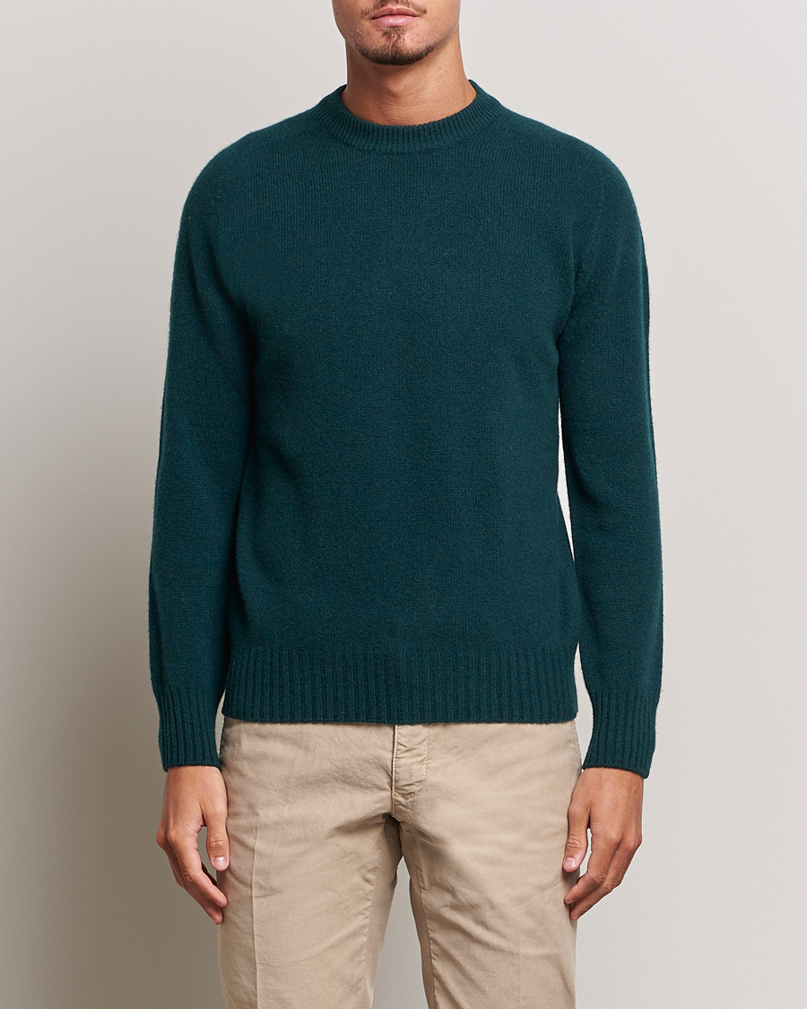 Herren | Altea | Altea | Wool/Cashmere Crew Neck Pullover Dark Green