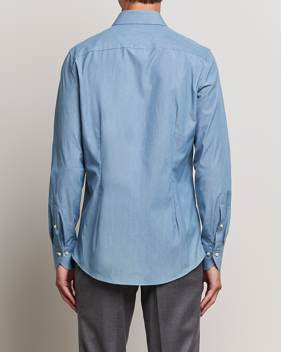 Herren | Hemden | Stenströms | 1899 Slim Denim Poplin Shirt Indigo