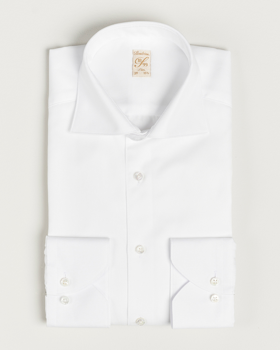 Herren |  | Stenströms | 1899 Slim Cotton Royal Oxford Shirt White