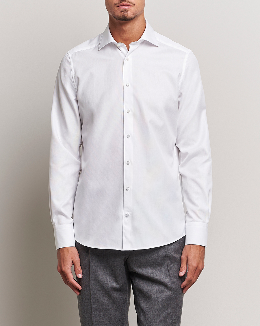 Herren |  | Stenströms | 1899 Slim Cotton Royal Oxford Shirt White