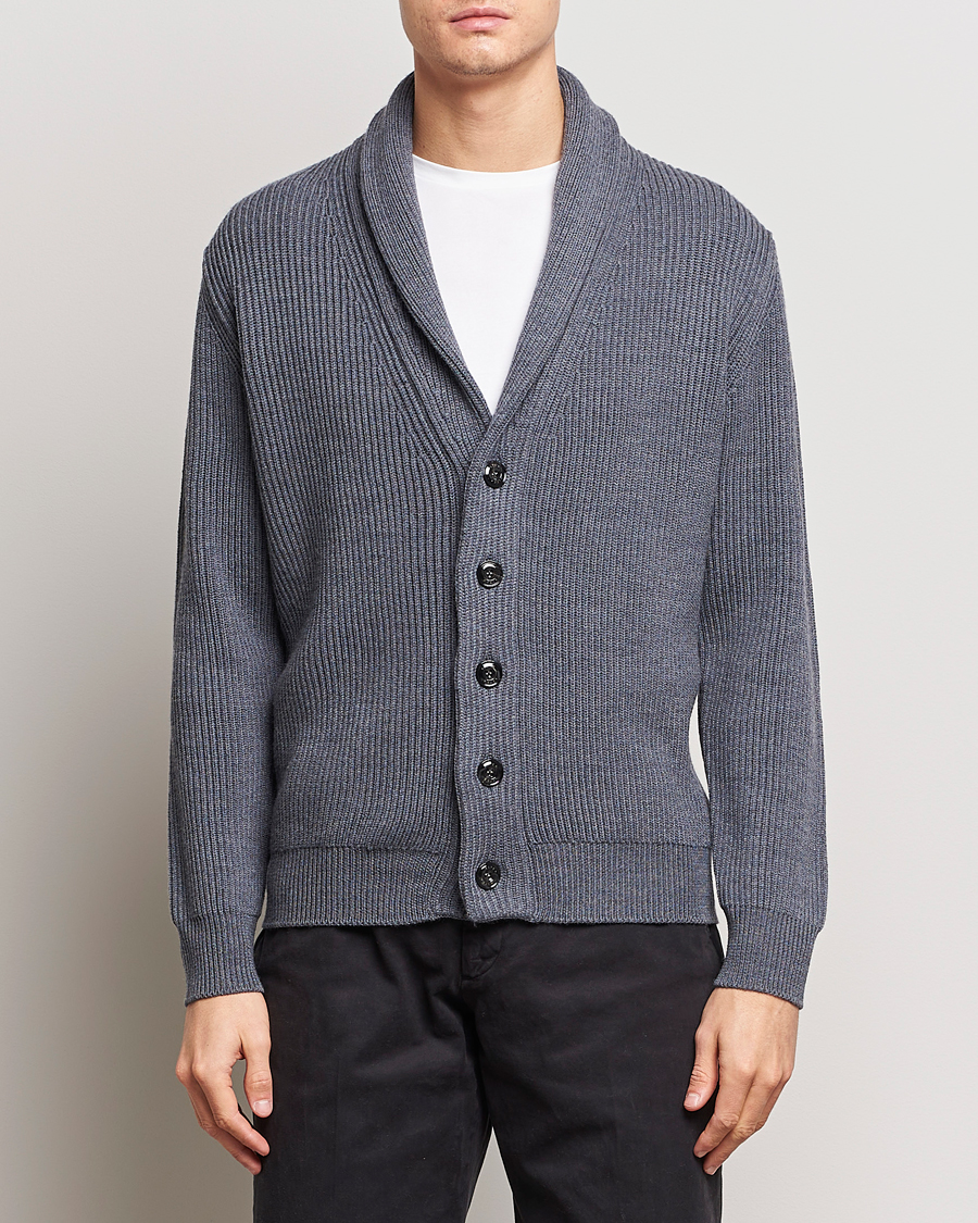 Herren | Kleidung | Altea | Shawl Collar Cardigan Charcoal