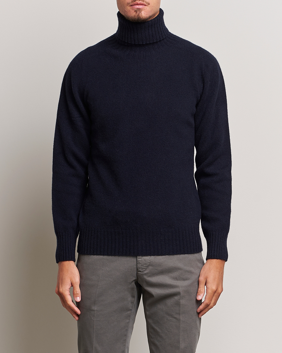 Herren |  | Altea | Wool/Cashmere Crew Neck Rollneck Navy