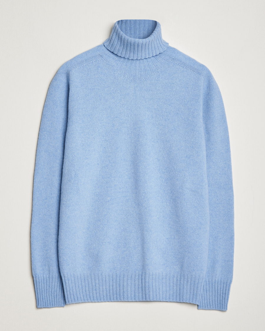 Herren | Altea | Altea | Wool/Cashmere Crew Neck Rollneck Light Blue