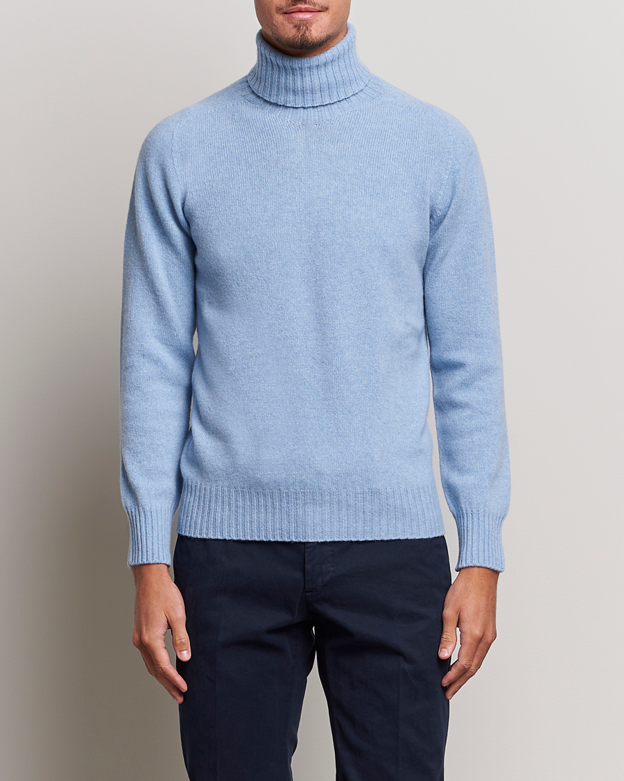 Herren | Altea | Altea | Wool/Cashmere Crew Neck Rollneck Light Blue