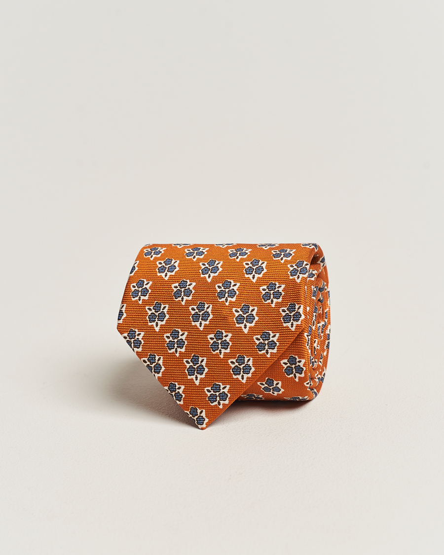 Herren | | Altea | Printed Silk Tie Orange
