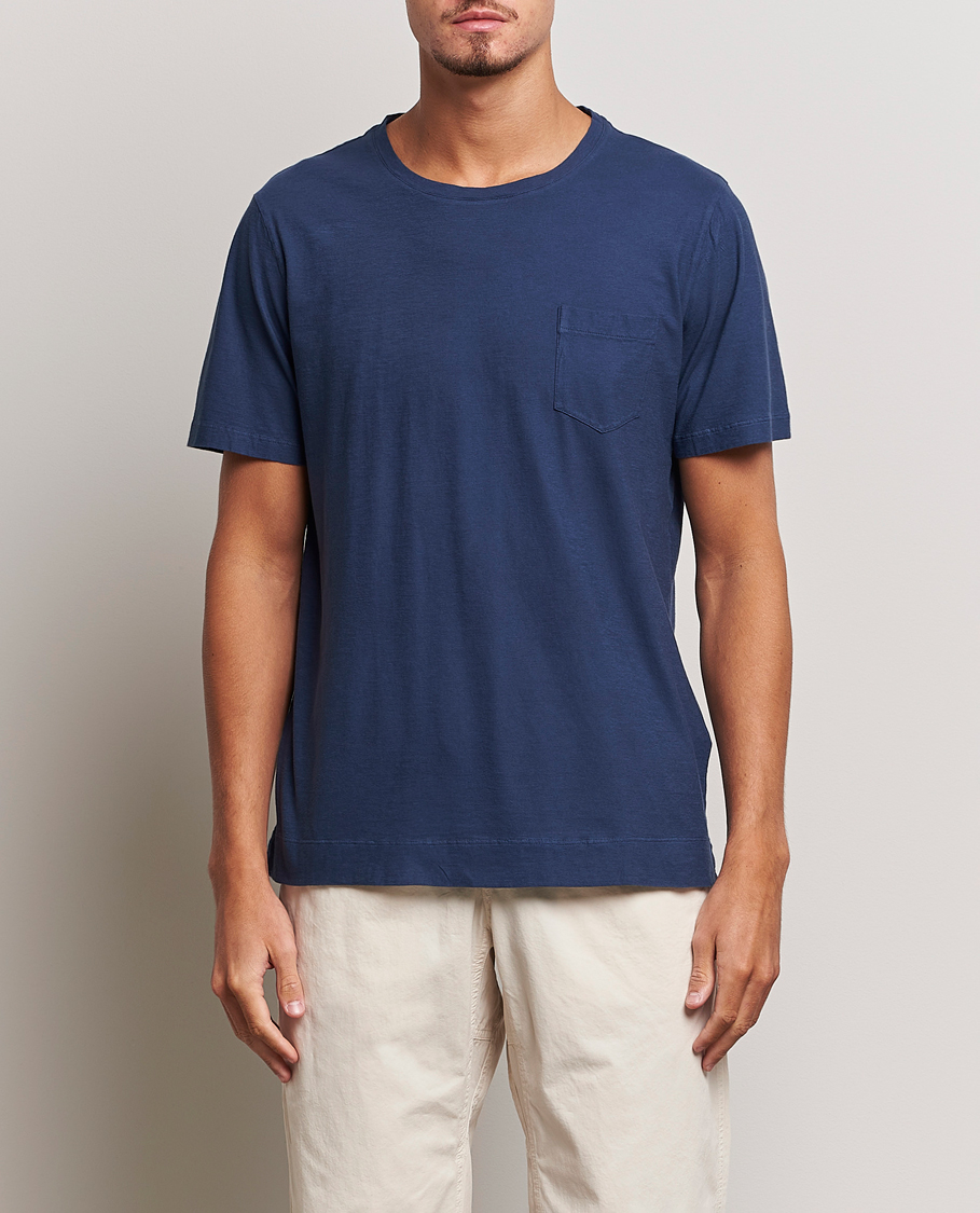 Herren |  | Massimo Alba | Panarea Cotton Jersey T-Shirt Navy