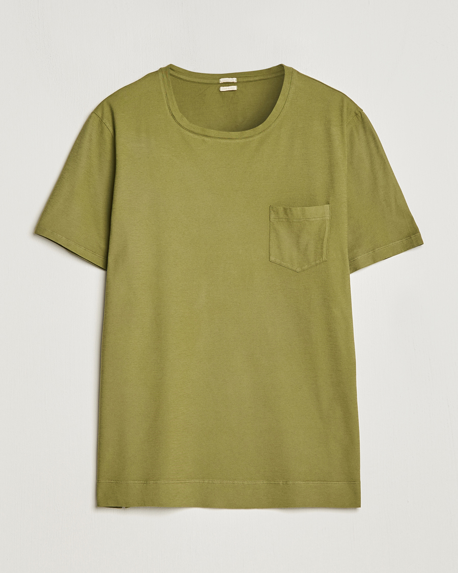 Herren |  | Massimo Alba | Panarea Cotton Jersey T-Shirt Olive
