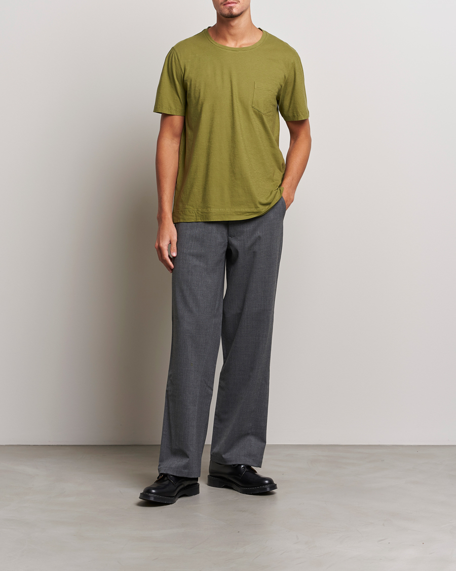 Herren | T-Shirts | Massimo Alba | Panarea Cotton Jersey T-Shirt Olive