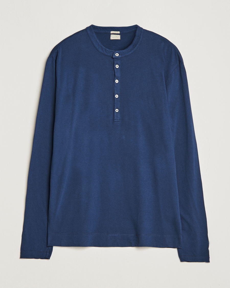 Herren | Pullover | Massimo Alba | Hawai Cotton/Cashmere Henley Navy