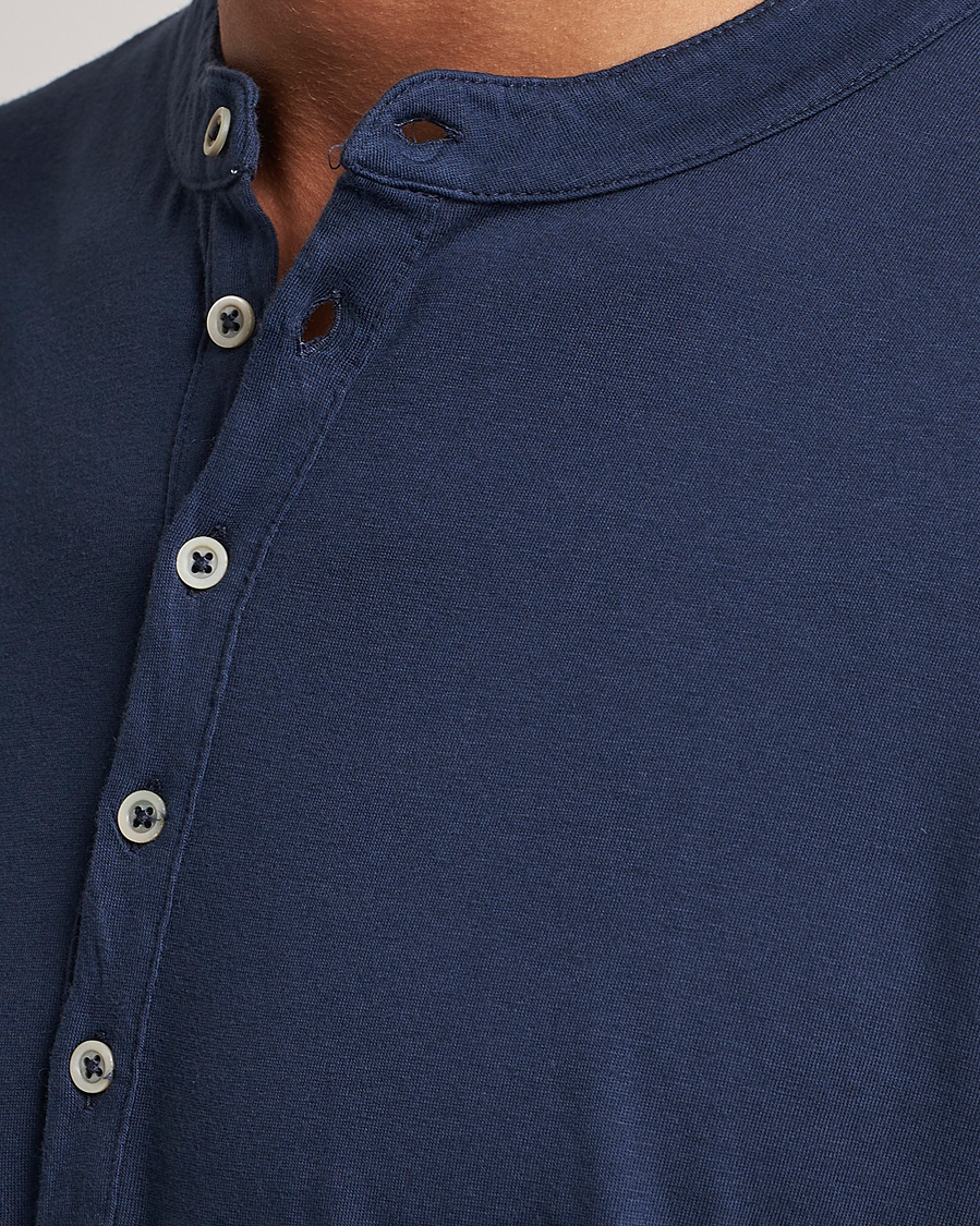 Herren | Pullover | Massimo Alba | Hawai Cotton/Cashmere Henley Navy