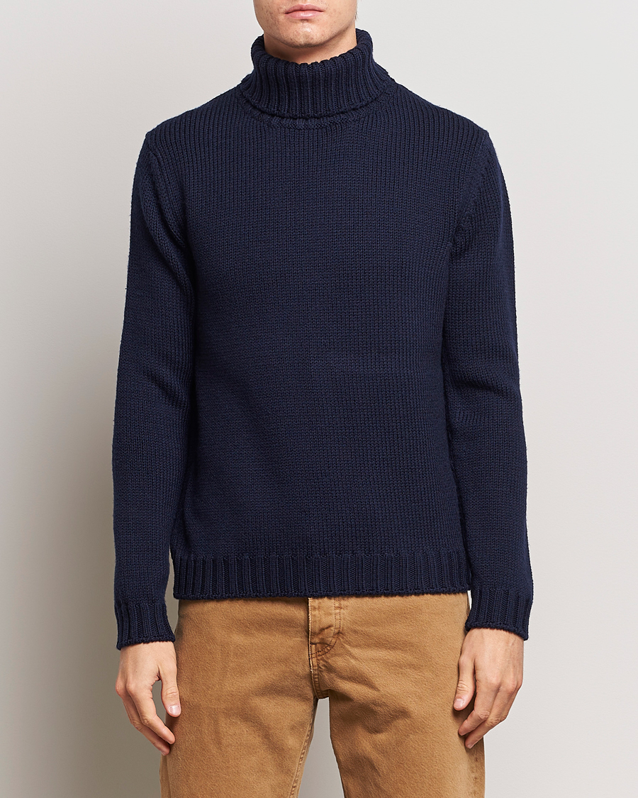 Herren |  | Massimo Alba | Karl Knit Rollneck Navy