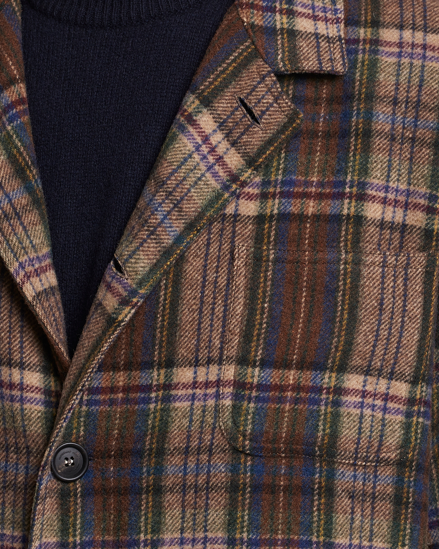 Herren | Jacken | Massimo Alba | Florida Soft Wool Shirt Jacket Brown Check