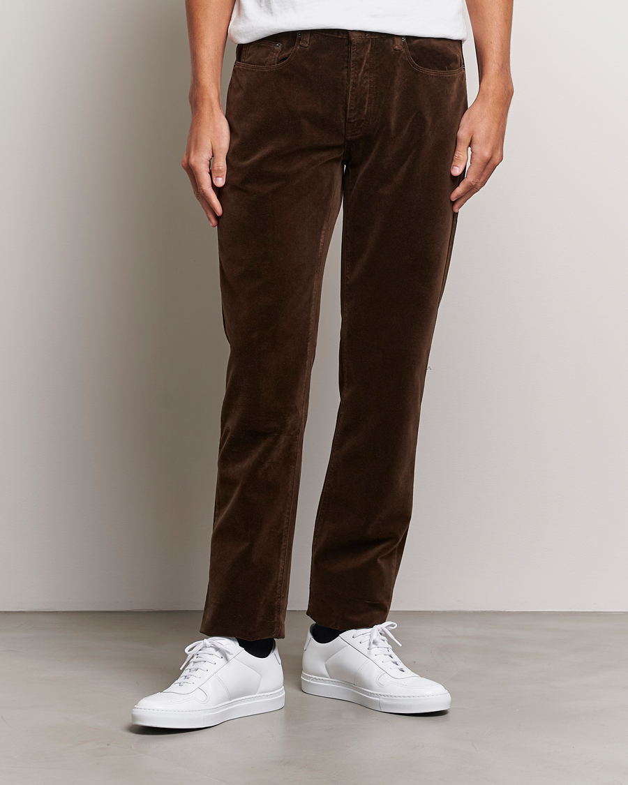 Herren | Contemporary Creators | Massimo Alba | Regular Fit Velvet 5-Pocket Pants Chestnut