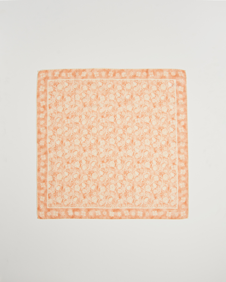 Herren | Massimo Alba Printed Cashmere Bandana Apricot | Massimo Alba | Printed Cashmere Bandana Apricot