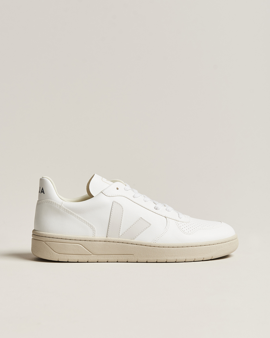 Herren | Veja V-10 Vegan Leather Sneaker Full White 40 | Veja | V-10 Vegan Leather Sneaker Full White 40