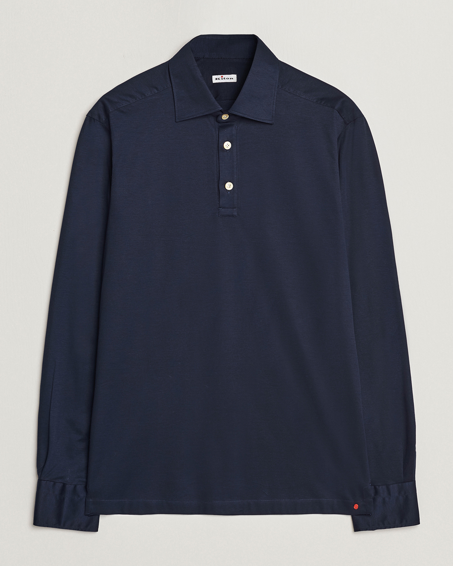 Herren | Hemden | Kiton | Popover Shirt Navy
