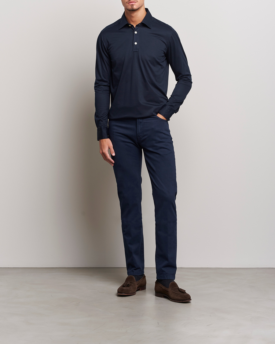 Herren | Hemden | Kiton | Popover Shirt Navy