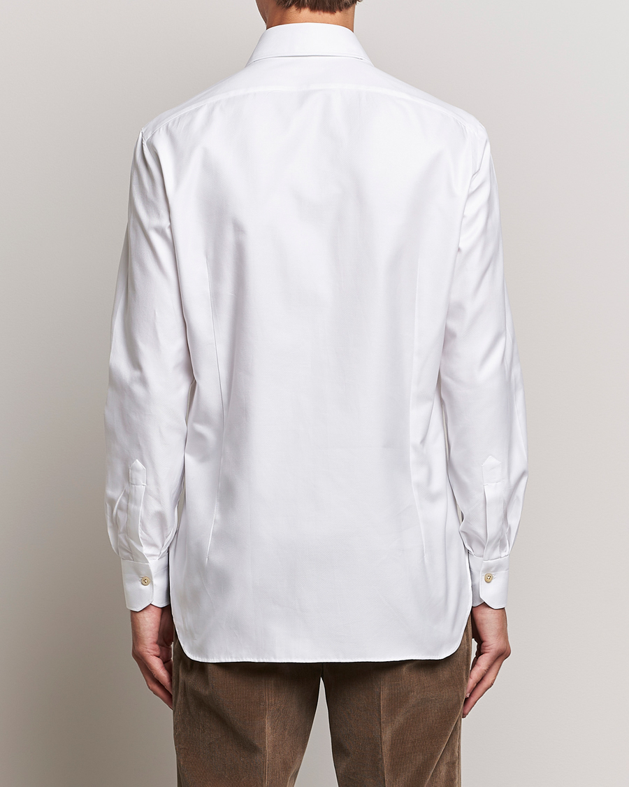 Herren | Hemden | Kiton | Slim Fit Royal Oxford Shirt White