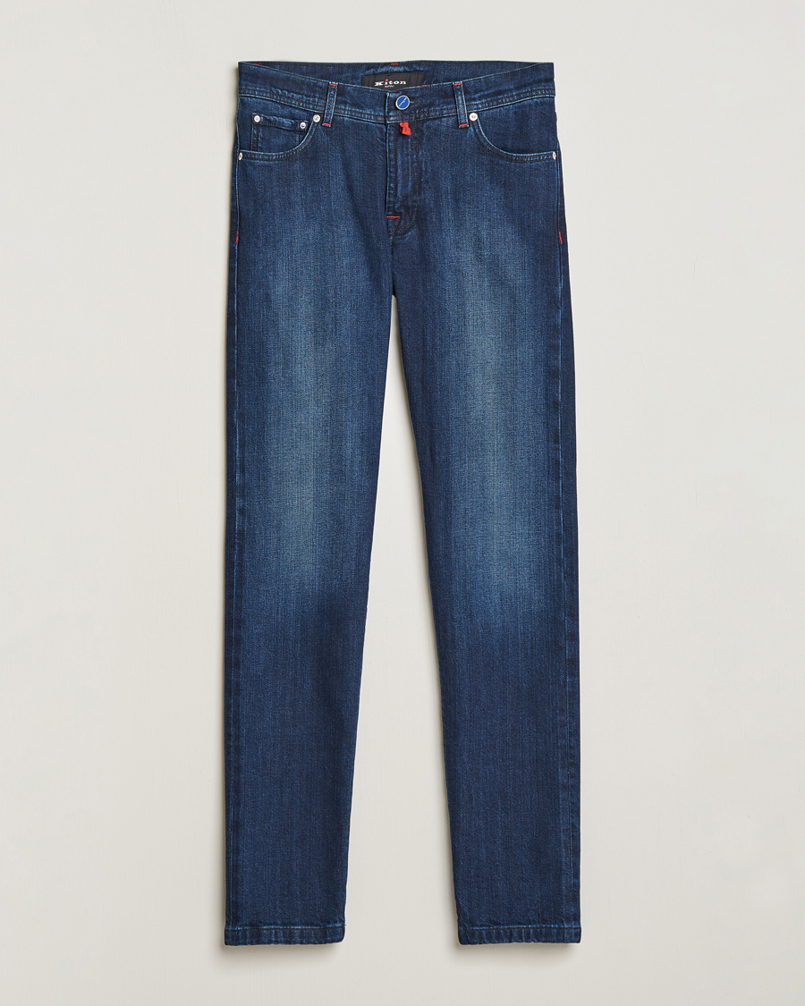 Herren | Slim fit | Kiton | Slim Fit Stretch Jeans Medium Blue Wash