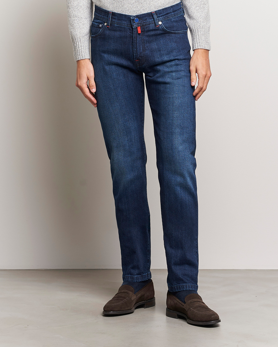 Herren |  | Kiton | Slim Fit Stretch Jeans Medium Blue Wash