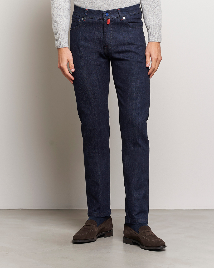 Herren | Neue Produktbilder | Kiton | Slim Fit Stretch Jeans Dark Blue Wash