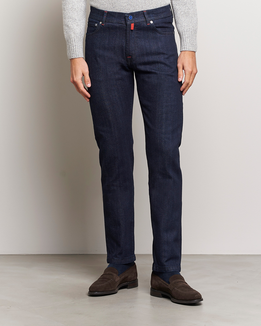 Herren |  | Kiton | Slim Fit Stretch Jeans Dark Blue Wash