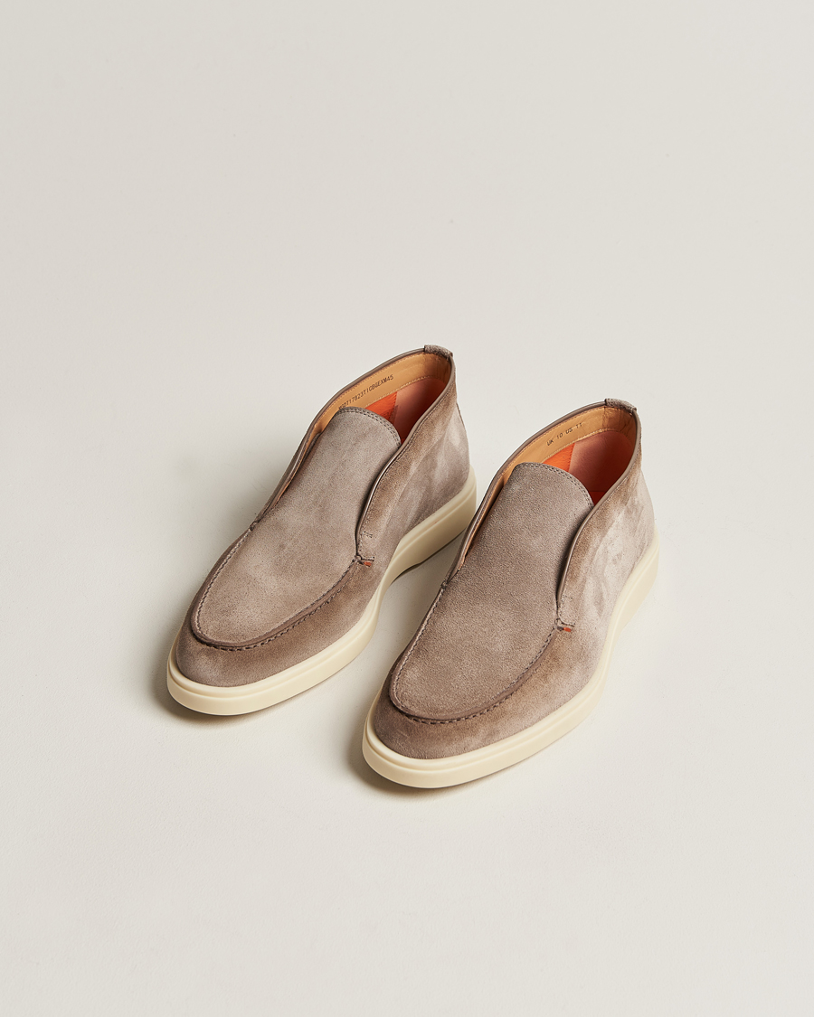 Herren |  | Santoni | Open Chukka Boots Taupe Suede