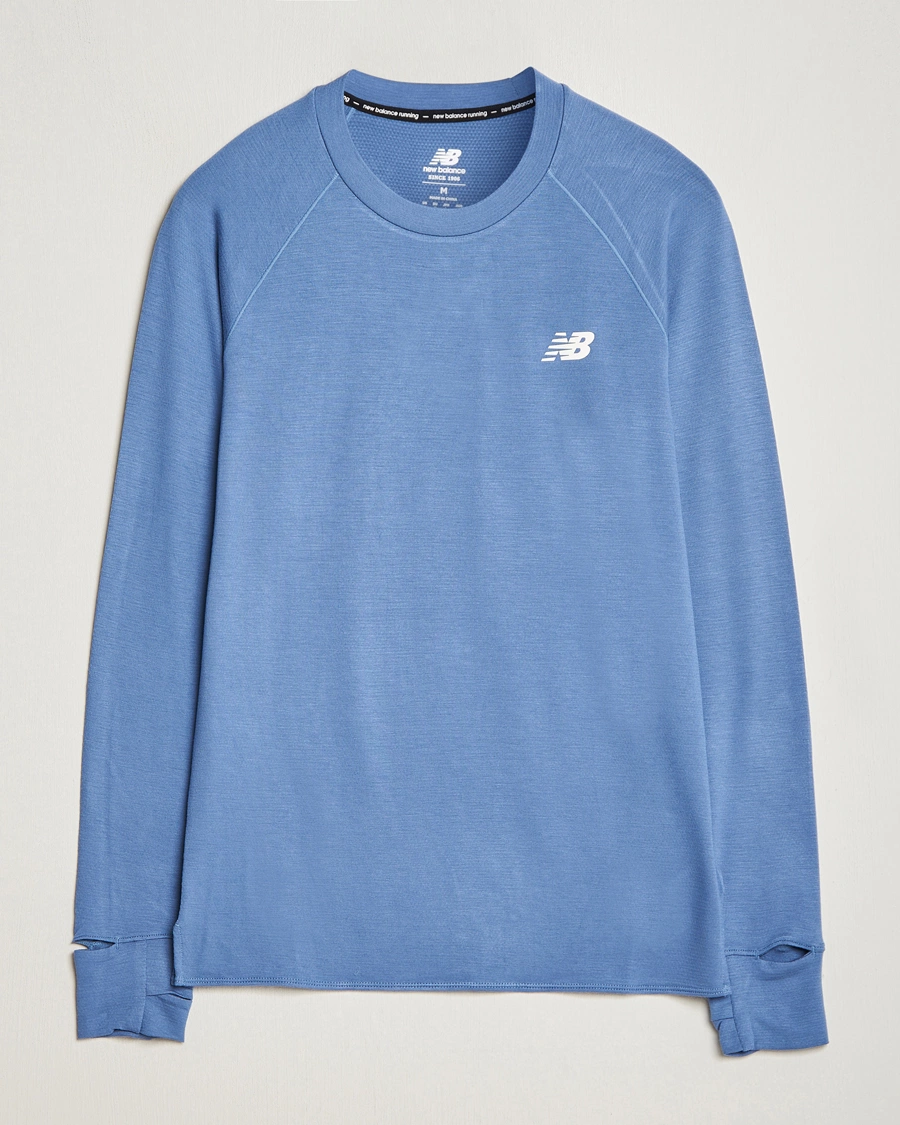 Herren | T-Shirts | New Balance | Running Q Speed Jacquard Long Sleeve T-Shirt Mercury Blue