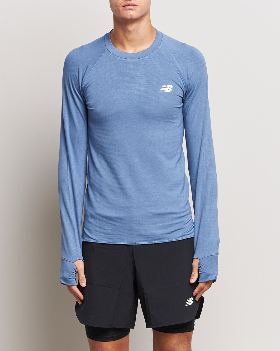 Herren |  | New Balance | Running Q Speed Jacquard Long Sleeve T-Shirt Mercury Blue