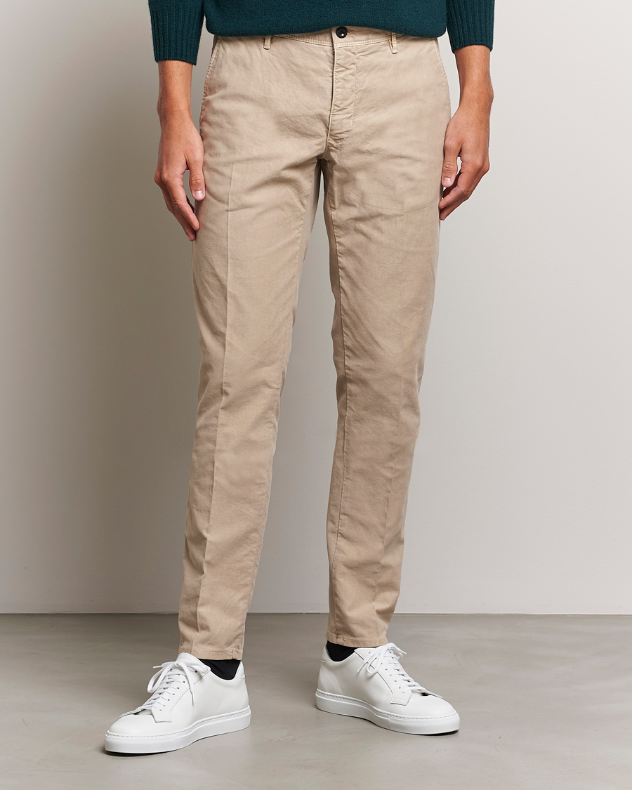 Herren | | Incotex | Slim Fit Garment Dyed Slacks Beige
