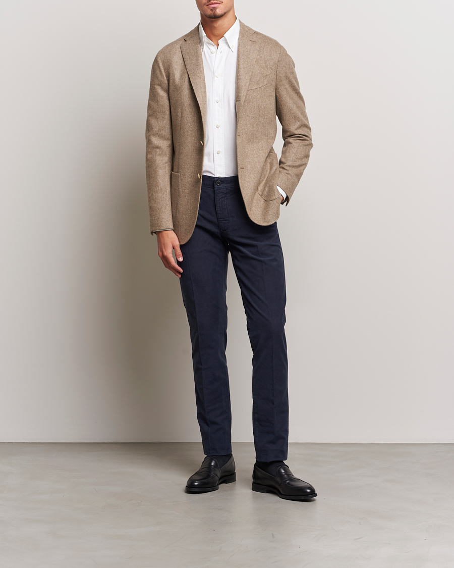 Herren | Hosen | Incotex | Slim Fit Garment Dyed Slacks Navy