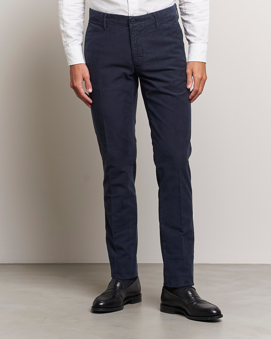 Herren | Hosen | Incotex | Slim Fit Garment Dyed Slacks Navy