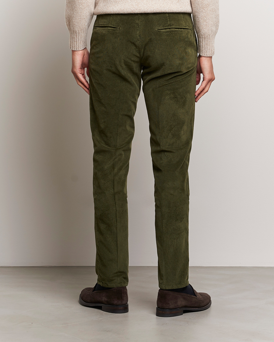 Herren | Hosen | Incotex | Slim Fit Leisure Cord Slacks Forest Green